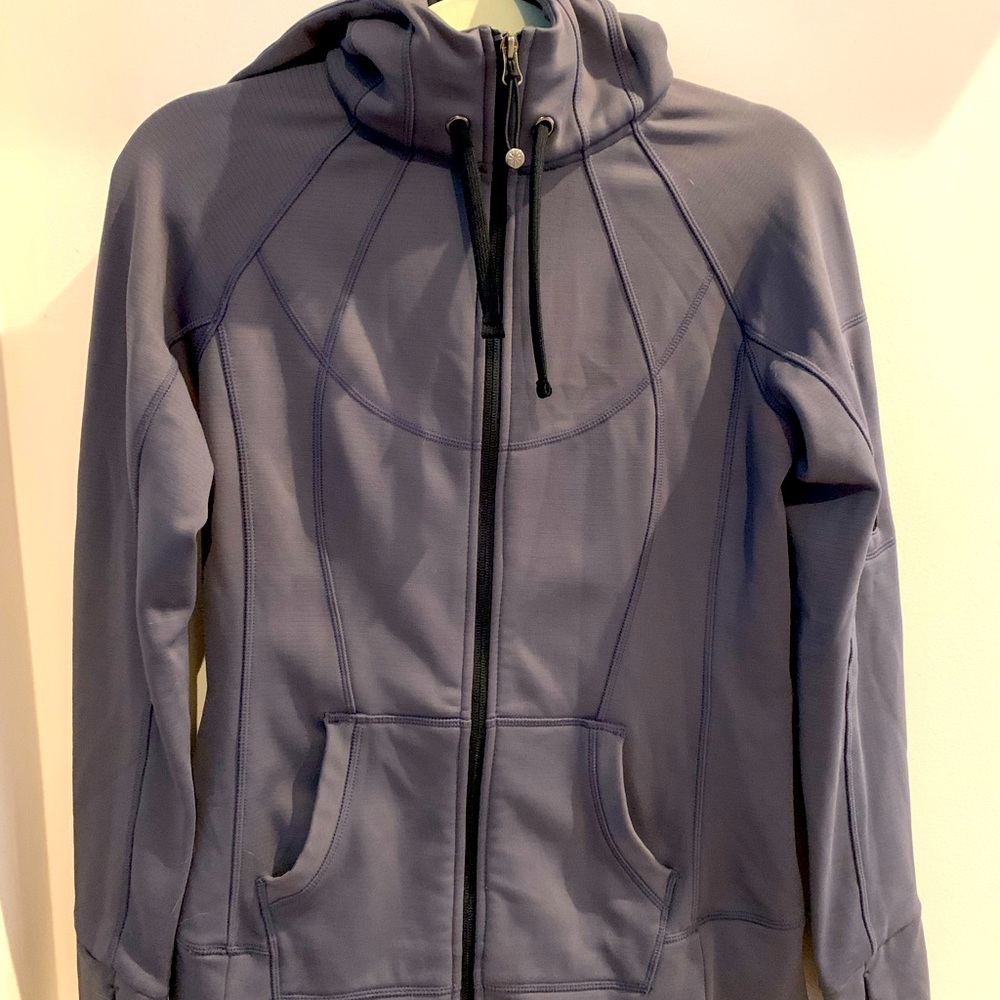 Athleta Skinny Stripe Zip Up Hoodie